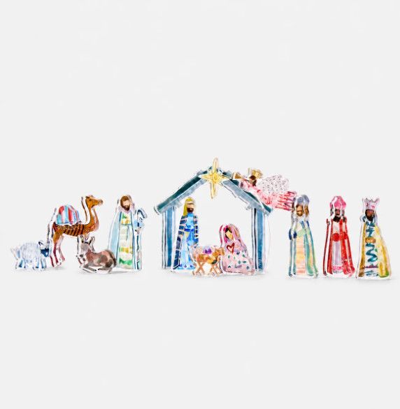 Acrylic Nativity Set-Complete Scene Large