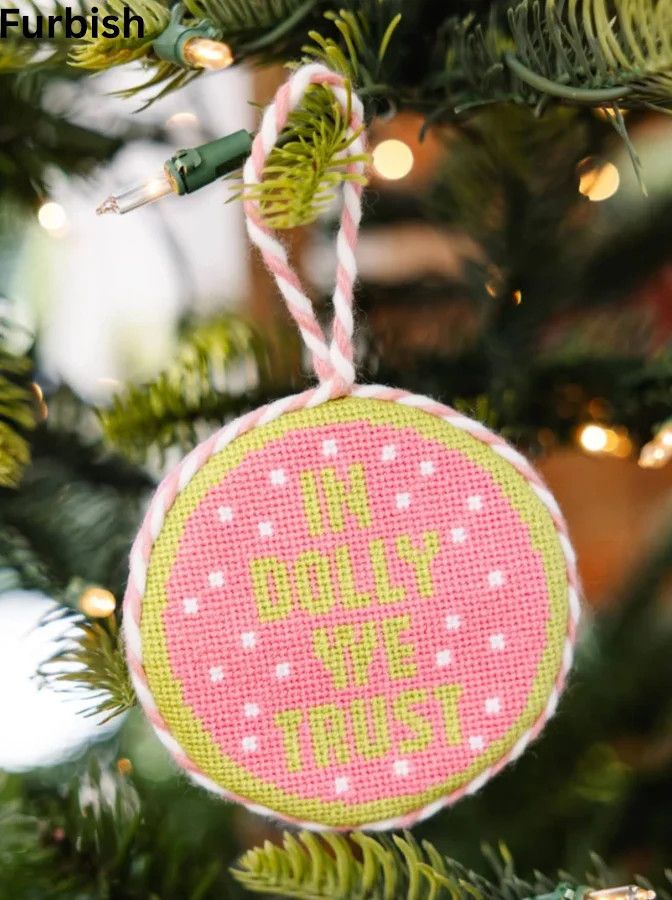 In Dolly We Trust Needlepoint Ornament