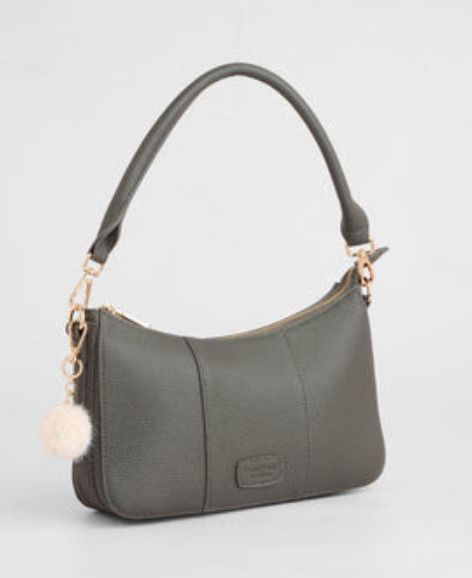 Pom Pom London Edgware Bag Volcano Grey