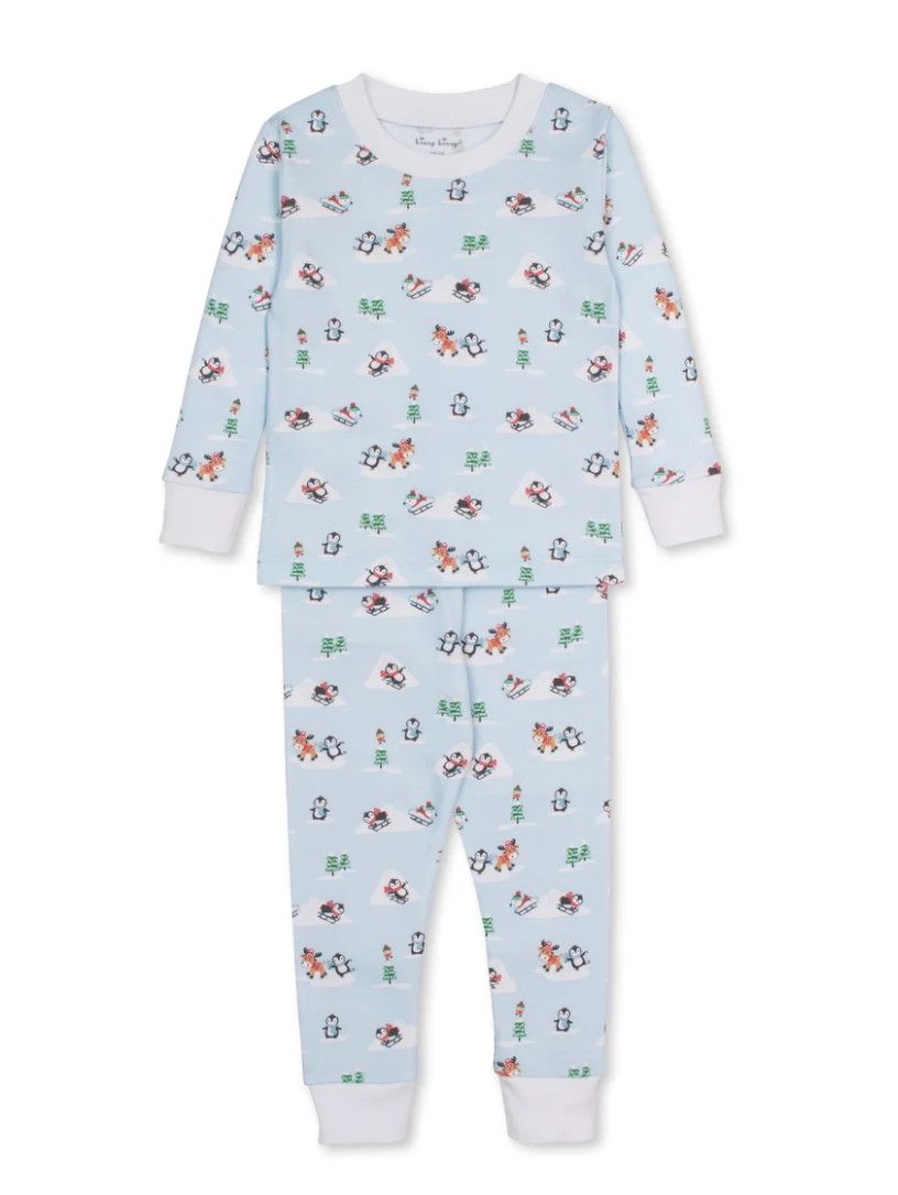 Snow Slides Blue PJ's 