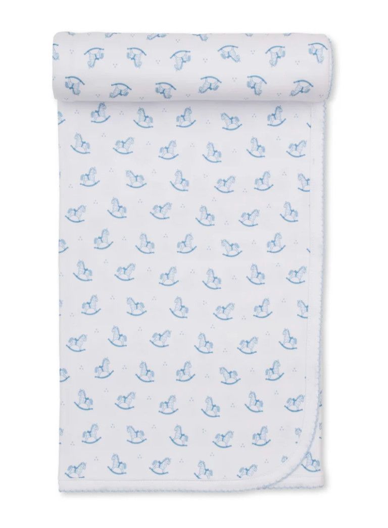 KK Gingham Rockers Blue Blanket