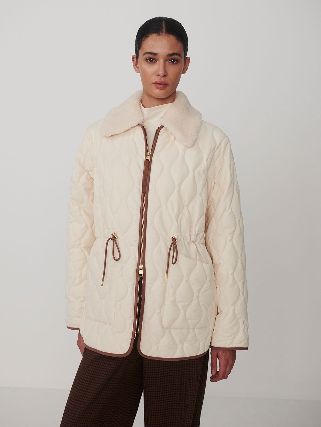 Bartley Quilted Jacket - Parchment