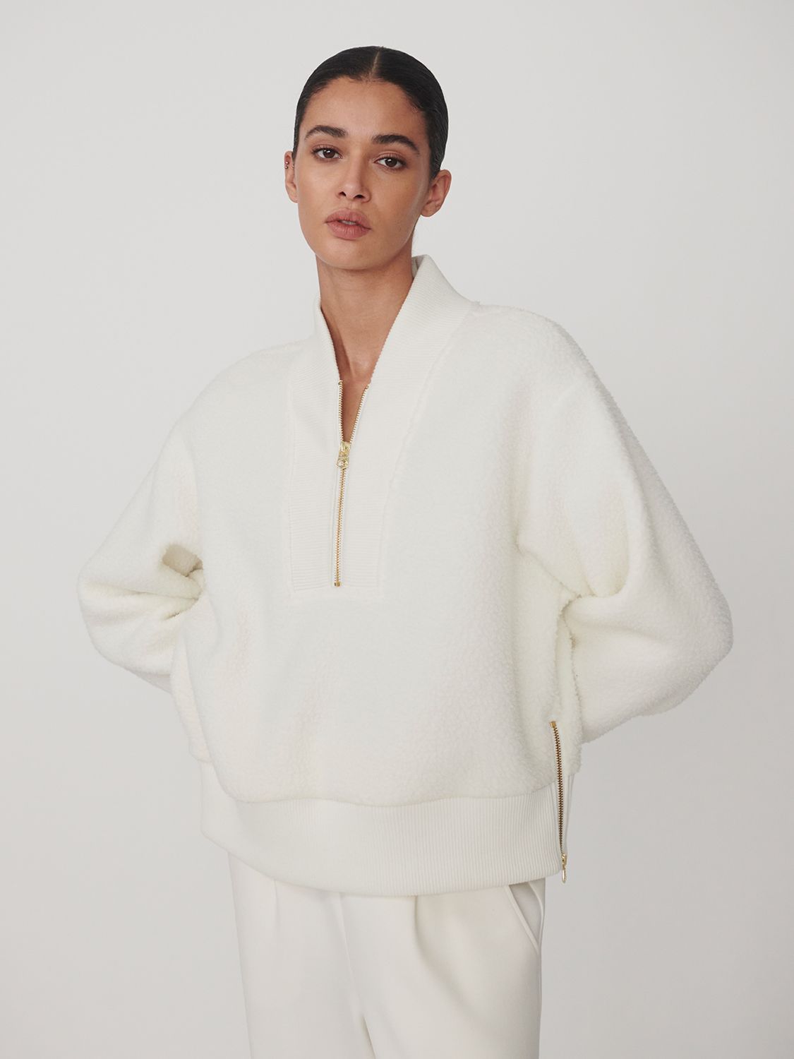 Mumford Half Zip Fleece- Egret