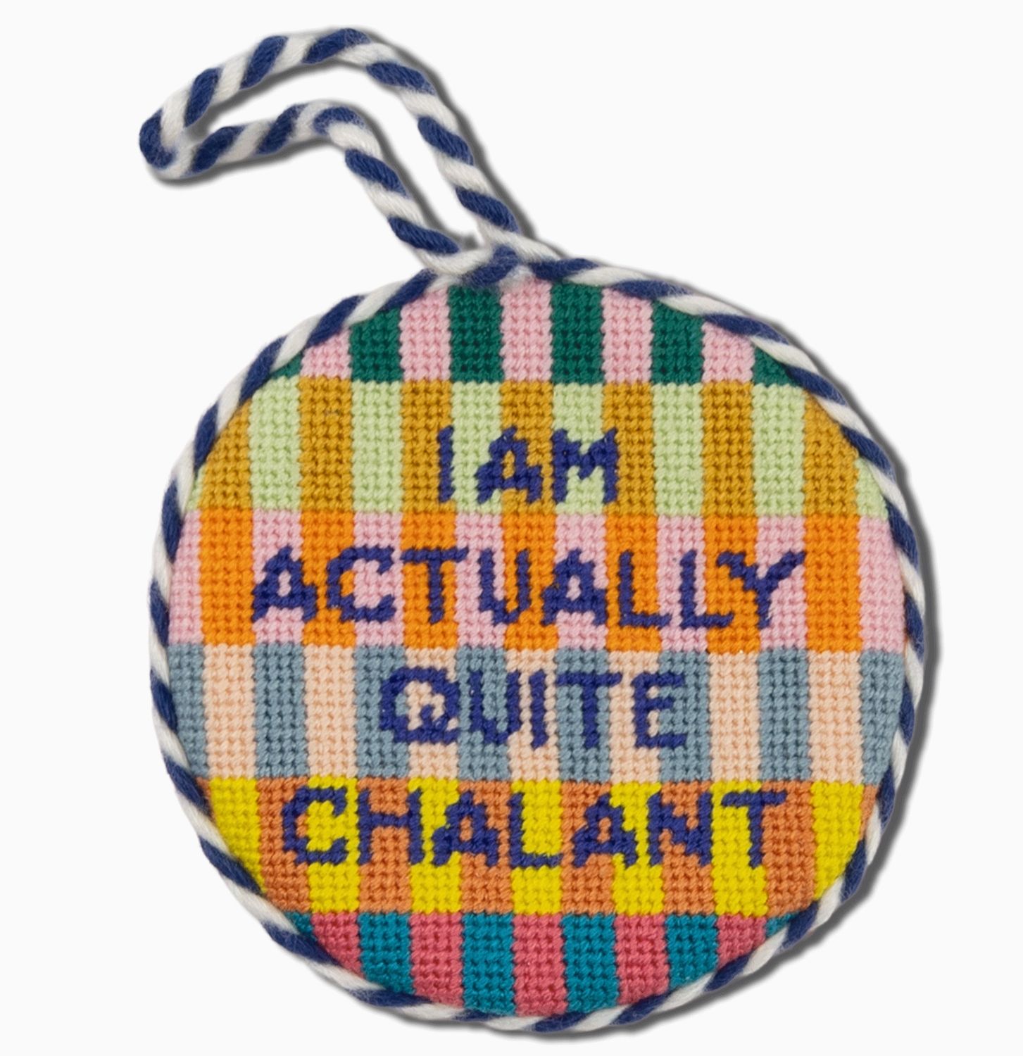 Quite Chalant Needlepoint Ornament