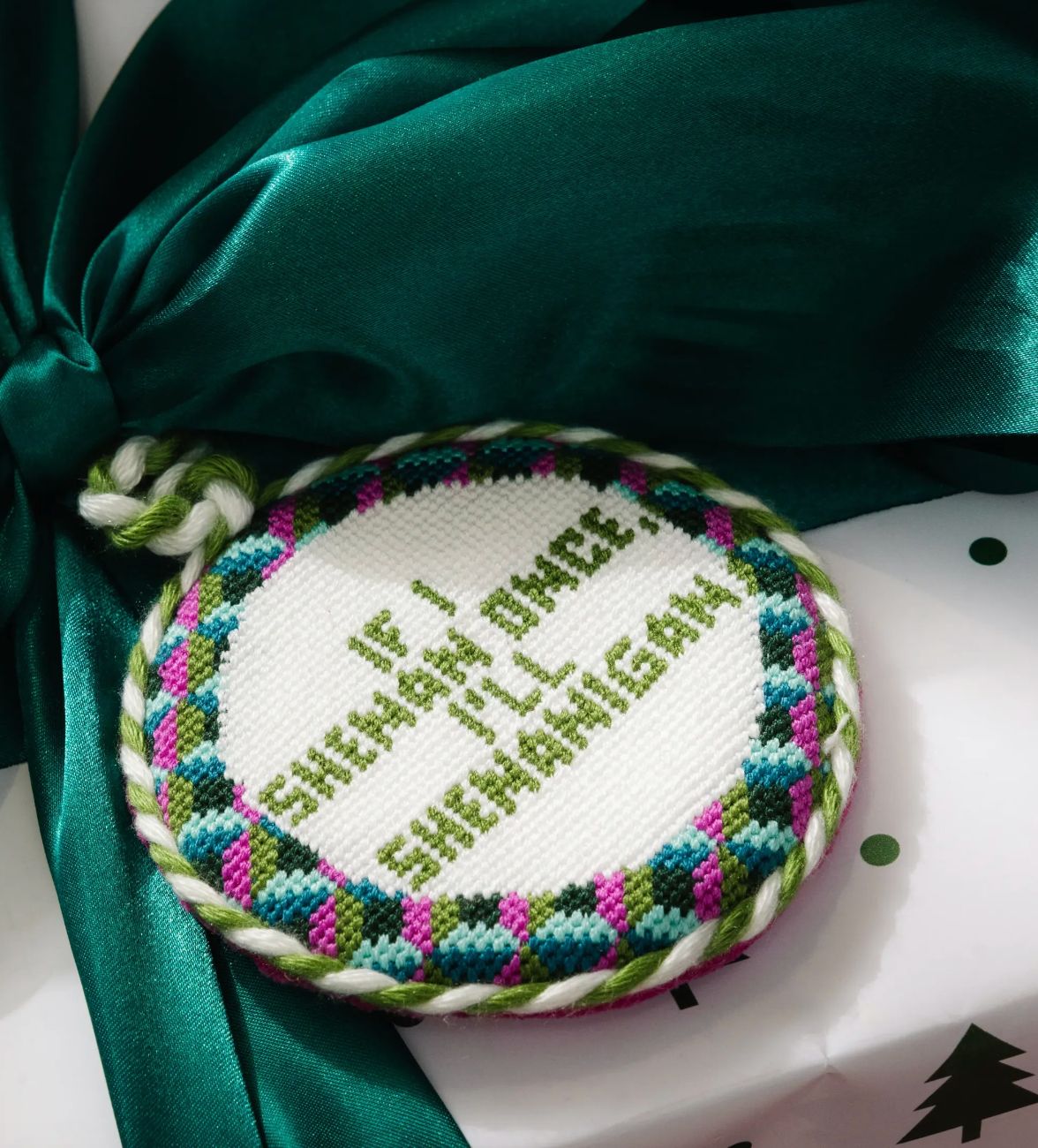 Shenanigans Needlepoint Ornament