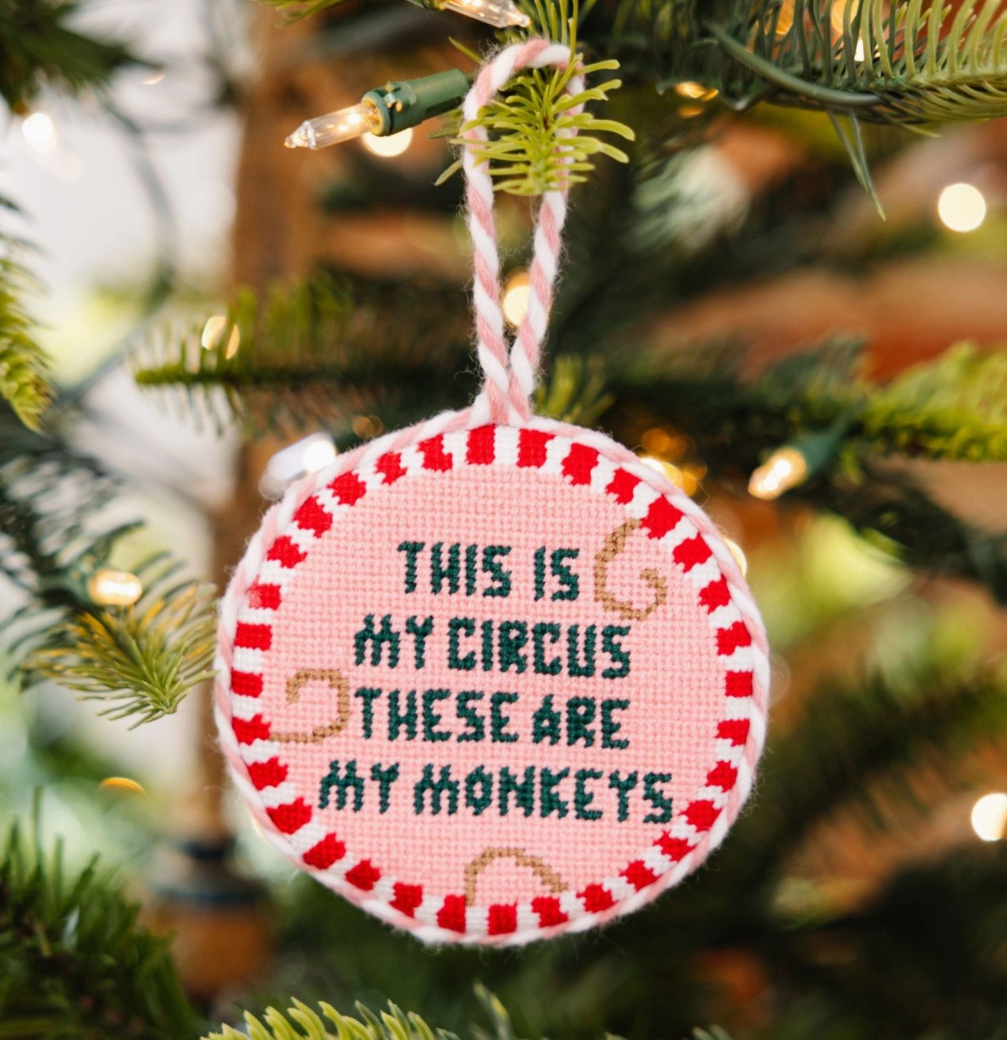 This is My Circus Needlepoint Ornament