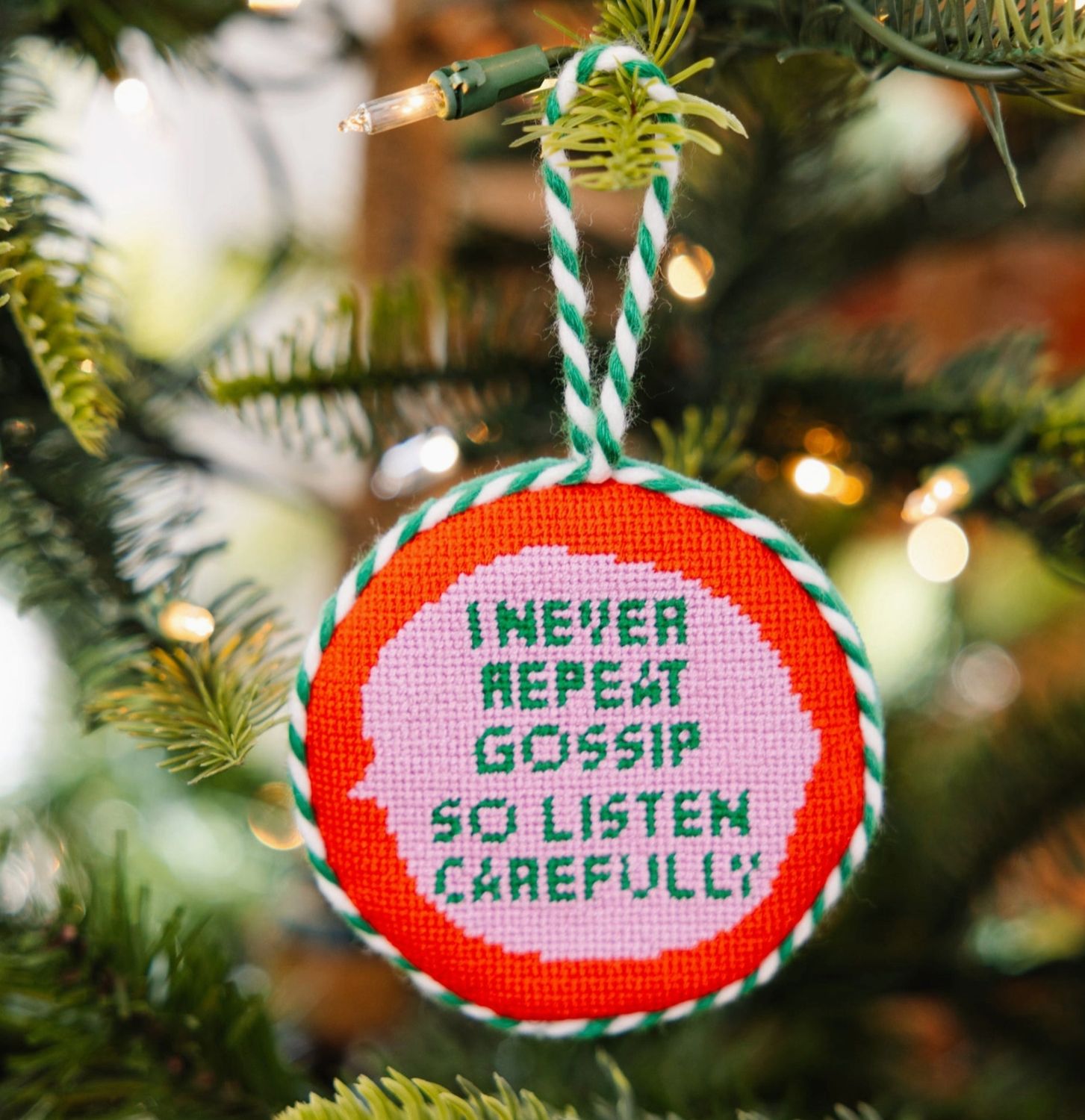 Gossip Needlepoint Ornament