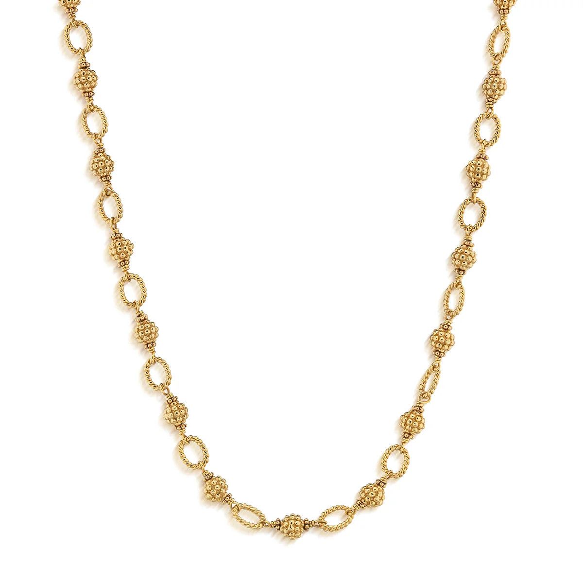 Berry &amp; Beaded Chain, 18" - Gold