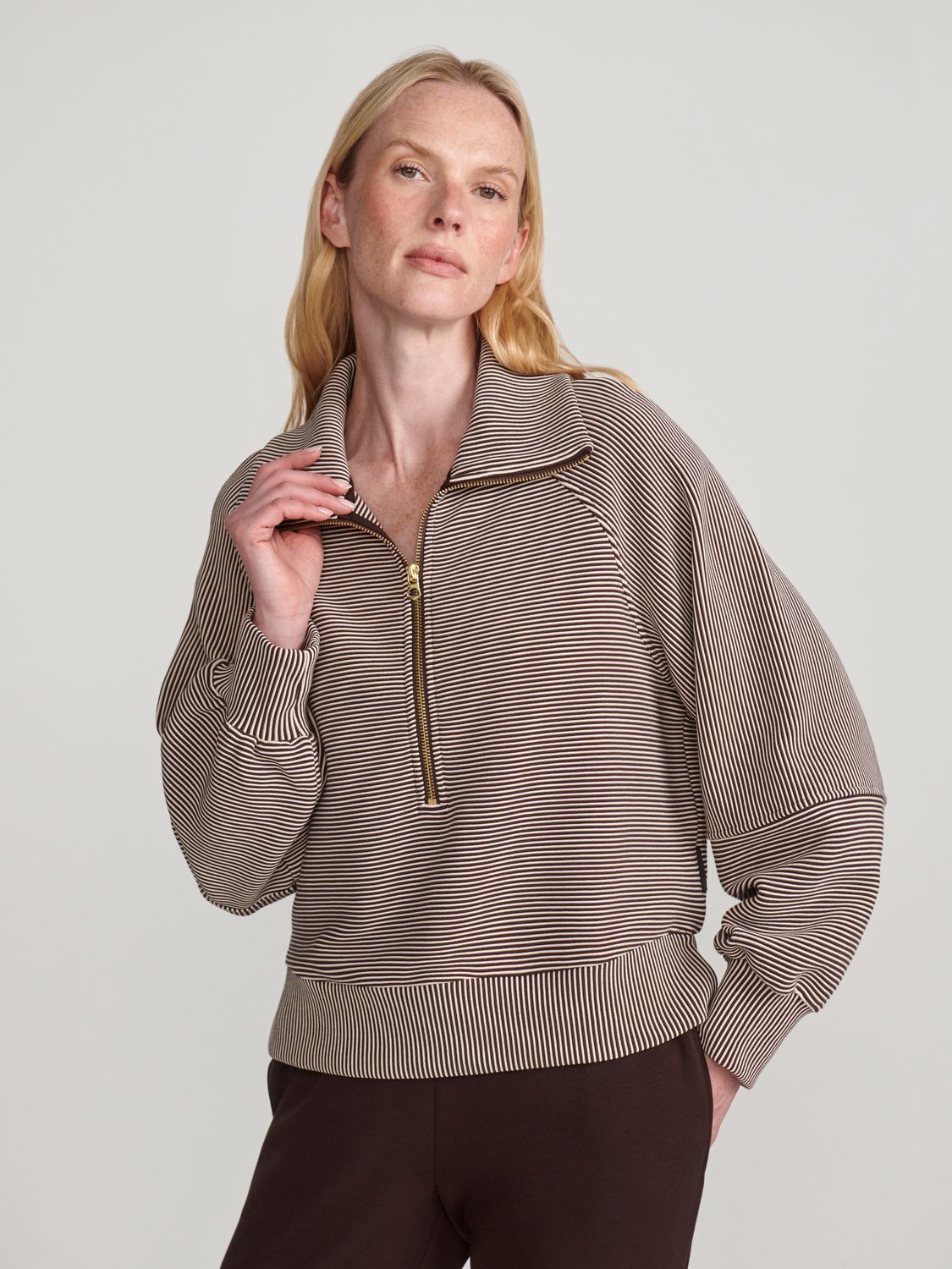 Milano Half Zip Sweat 2.0 - Corree Bean/Birch