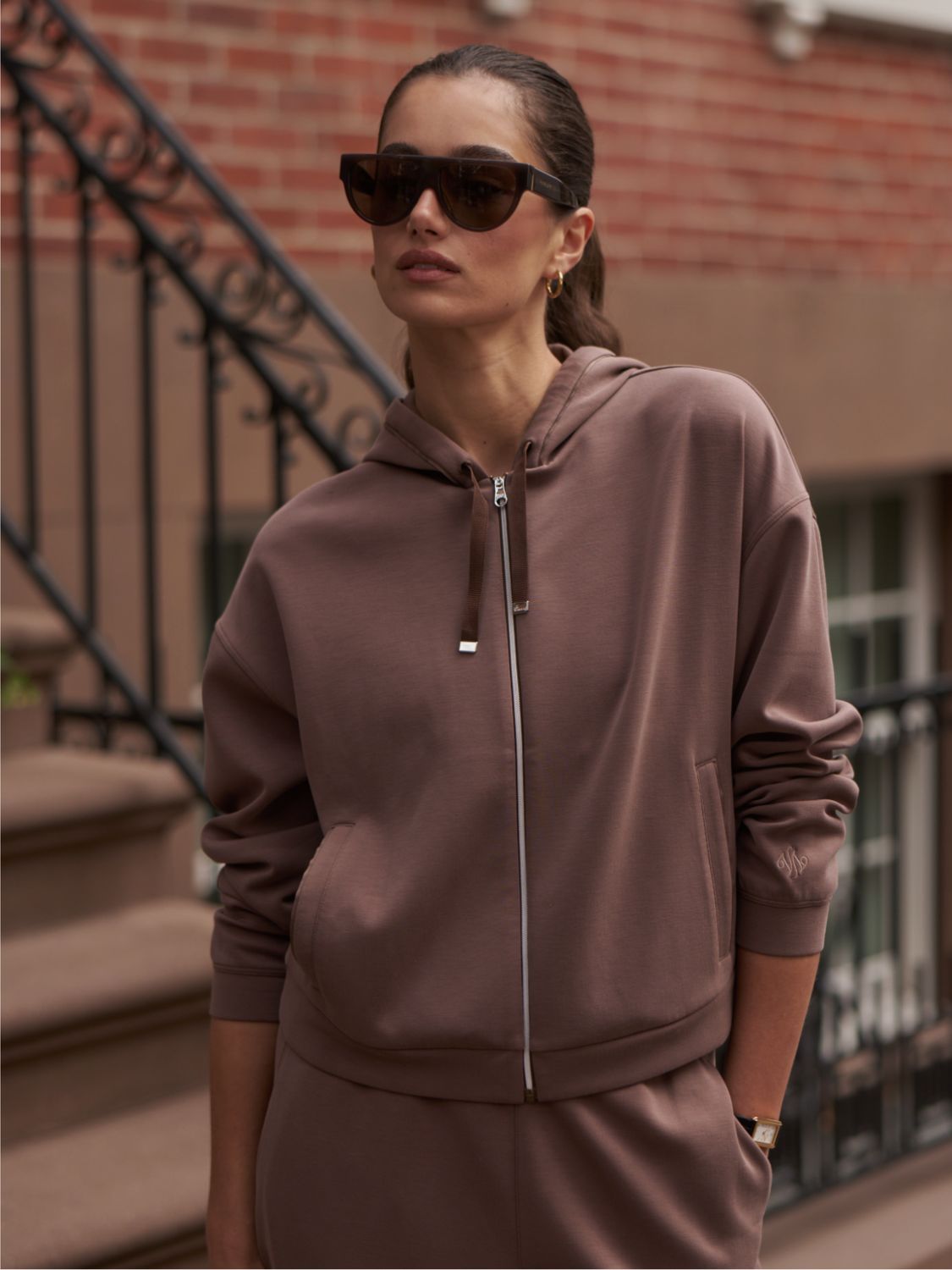 Jorgie Zip Through- Coffee Quartz
