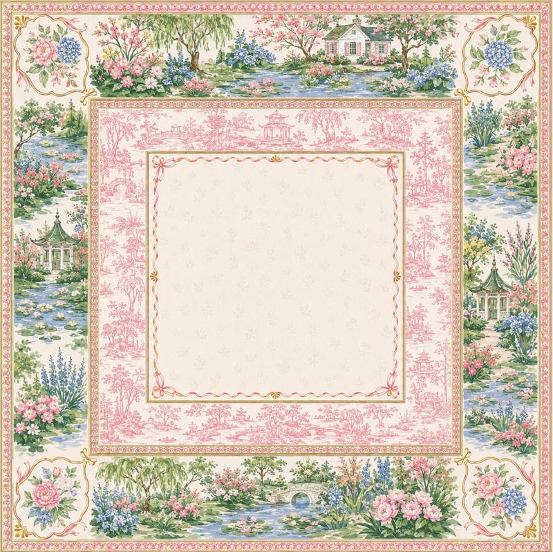Sunday in the Garden-Chinoiserie Mahjong Mat