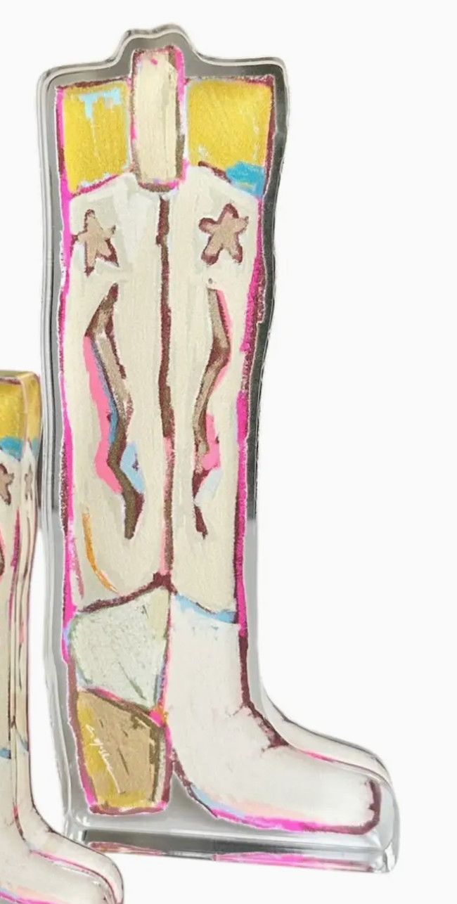 Cowgirl Up Mini Acrylic Boot