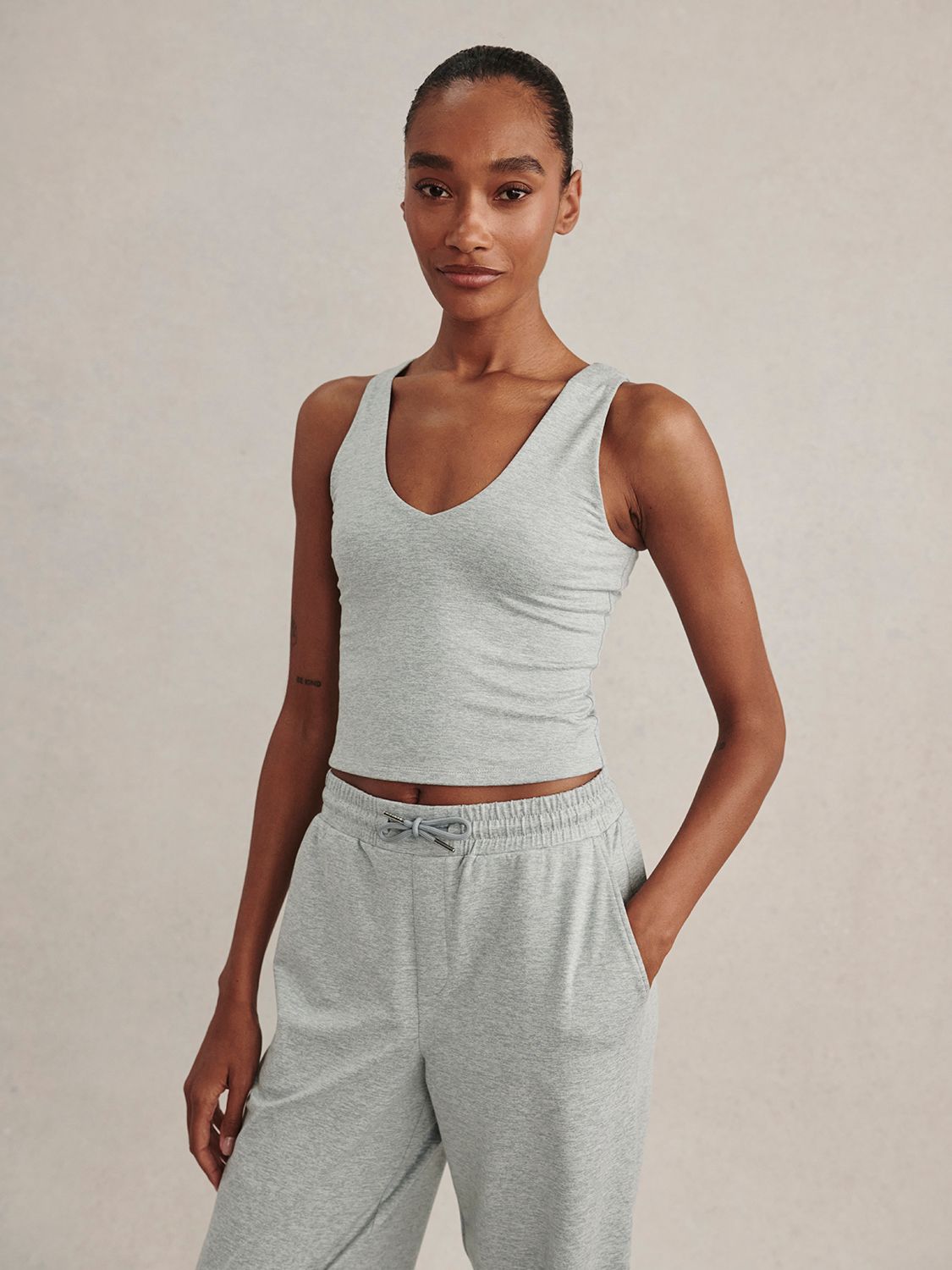 Ruby Cropped Tank- Blue Green Marl