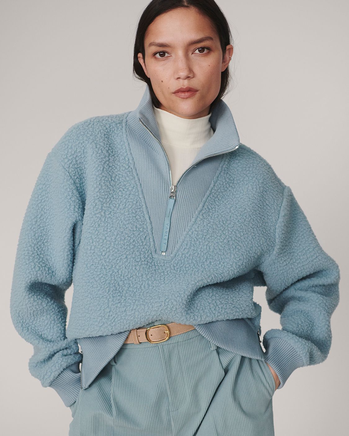 Jaylin Half Zip Fleece- Tourmaline