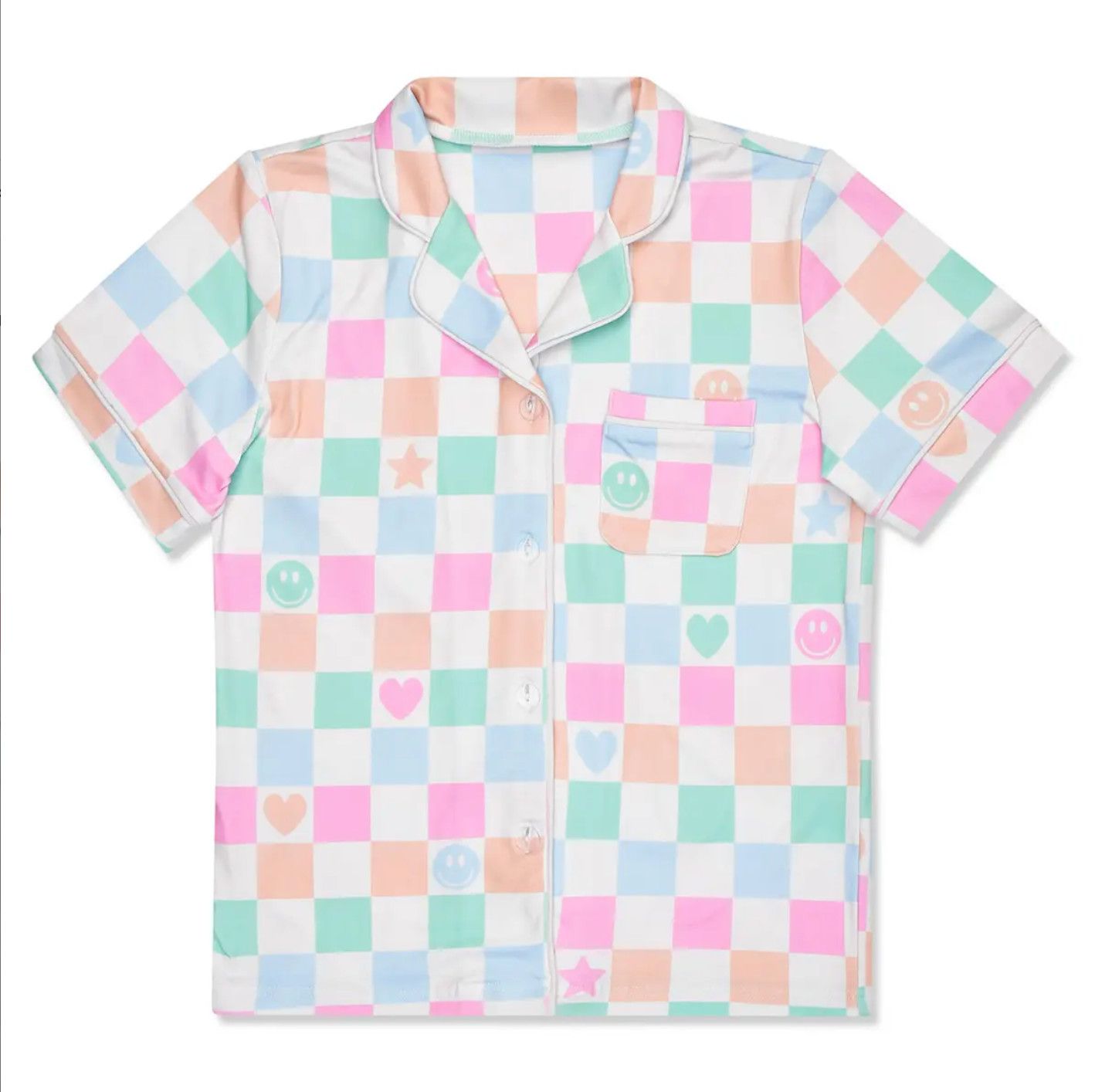 Smiley Check Shorts Lounge Set