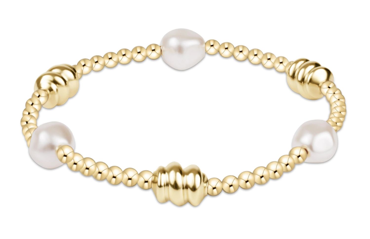 Admire Gold &amp; Admire Pearl 3mm Gold Bracelet