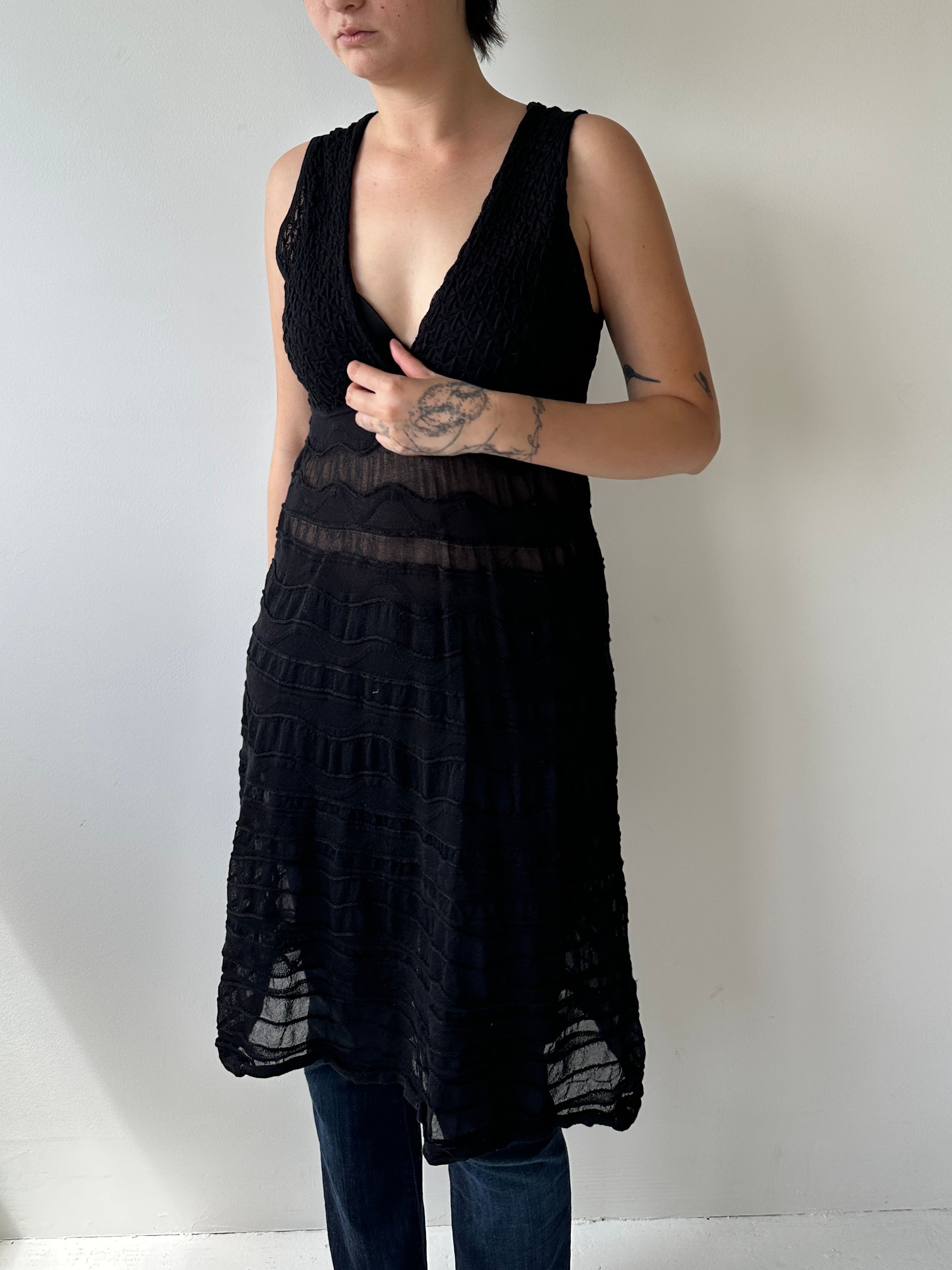 missoni black dress everything • sheer Missoni sleeveless