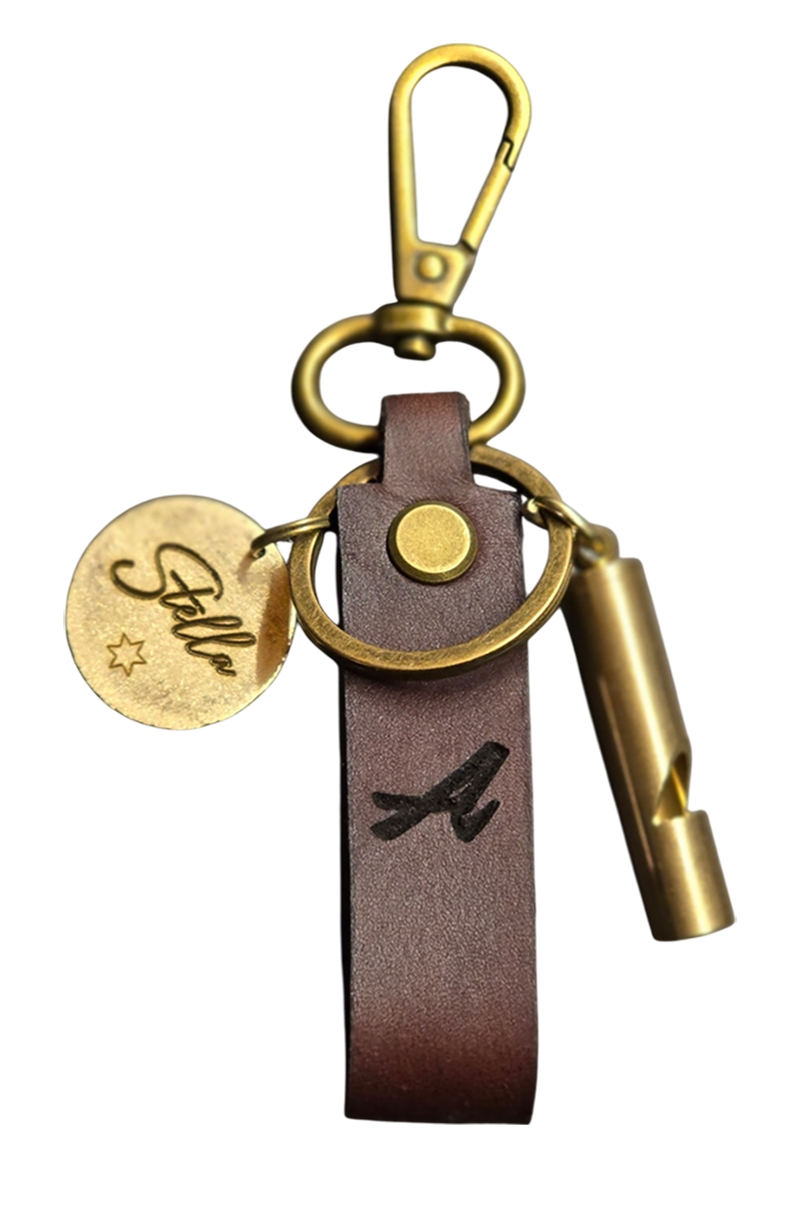 Schlüsselanhänger aus Fettleder - personalisiert