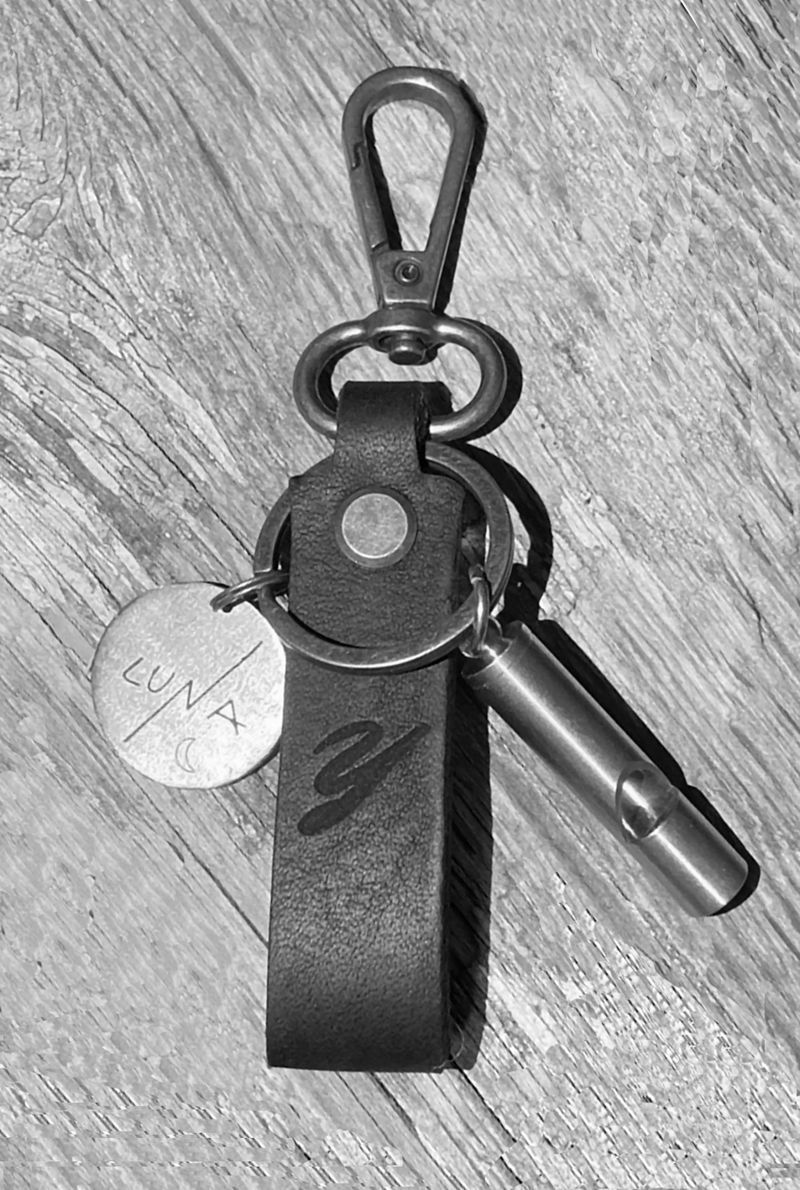 Schlüsselanhänger aus Fettleder - personalisiert