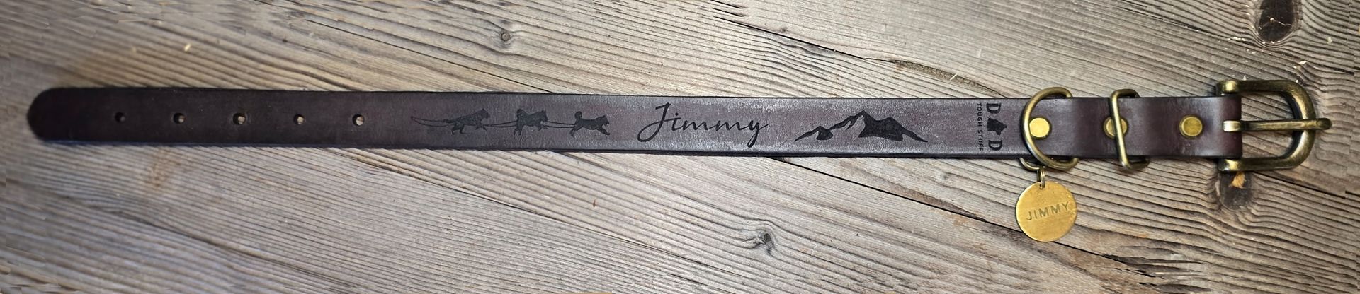 Hundehalsband aus Fettleder - personalisiert