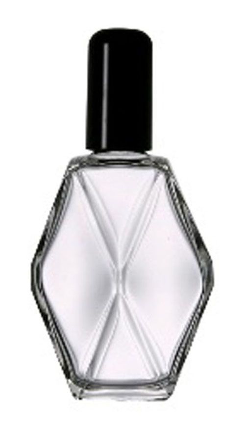 DIAMOND SHAPE 60 ML (2 oz.) PERFUME BOTTLE WITH BLACK CAP
