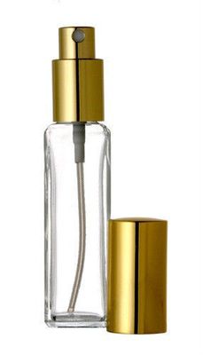 30ML Tall Square Perfume Bottle With Gold Spray Pump