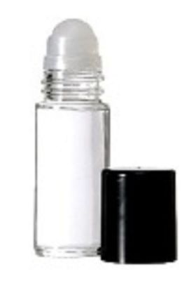 30ML Roll on Plain Glass Bottle With Black Caps, (1OZ.)