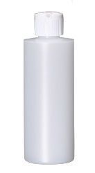 8 oz. Plastic Bottles, Natural LDPE Cylinder Bottles With Flip Top Dispensing Caps,