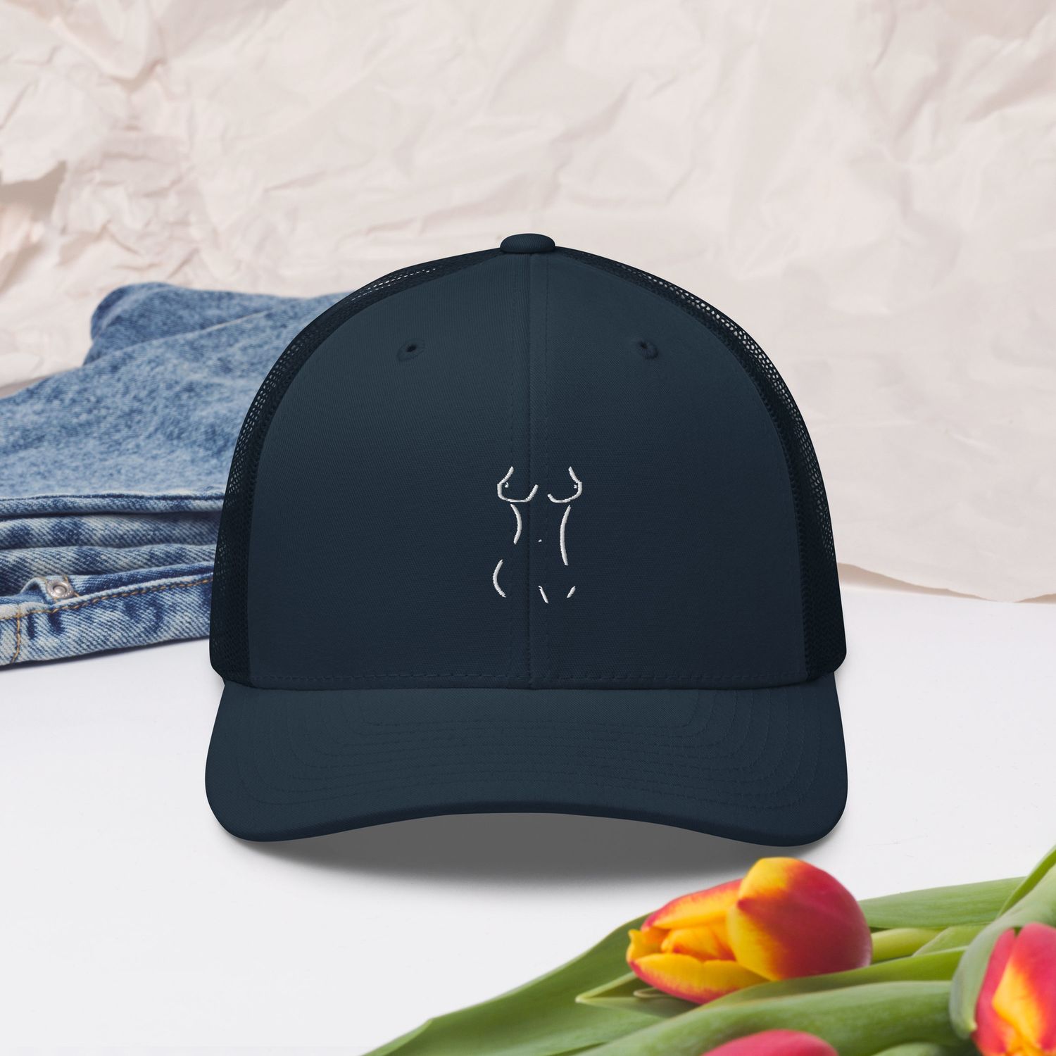 Curvy Nude Trucker Cap