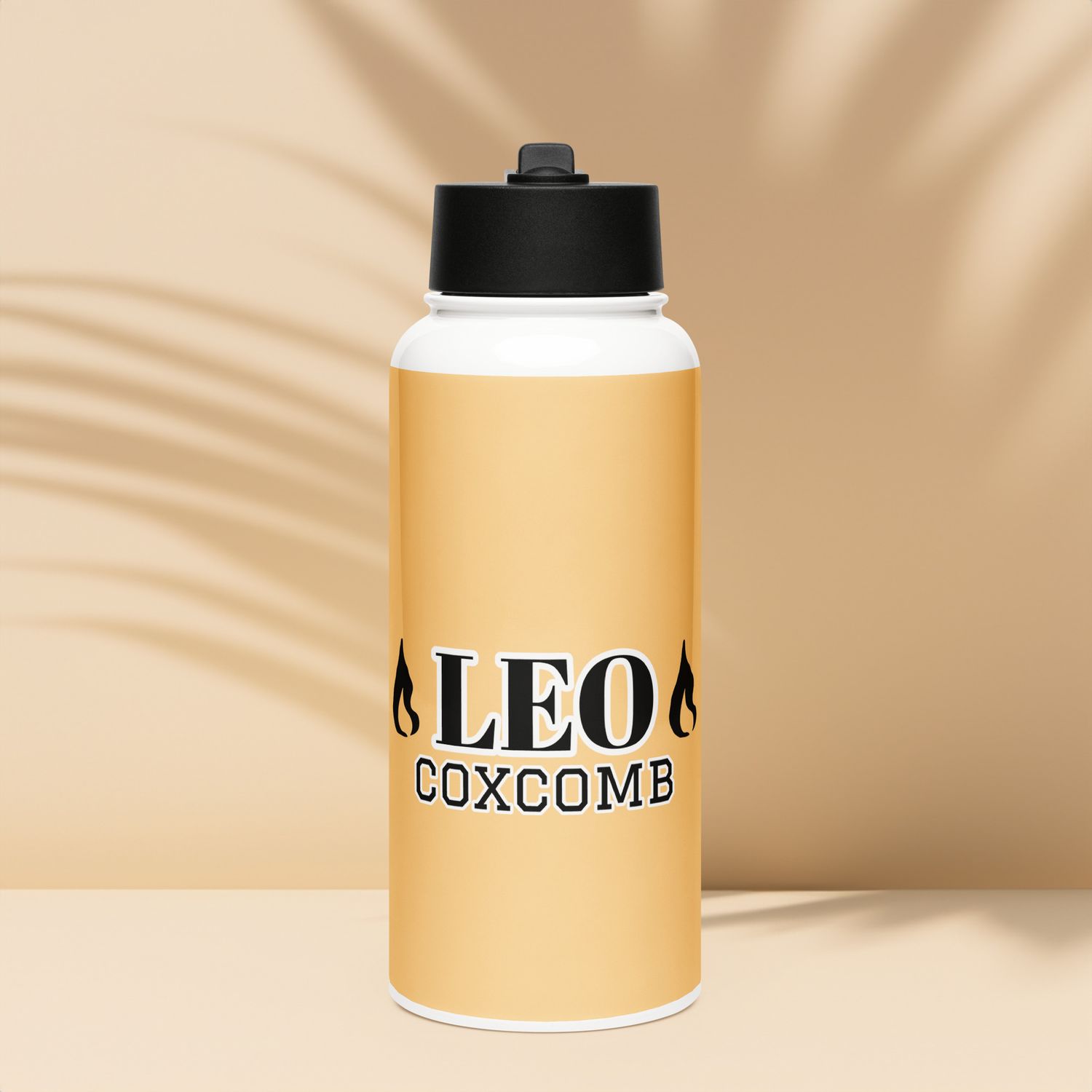 LEO Coxcomb Stainless Steel Water Bottle With A Straw Lid