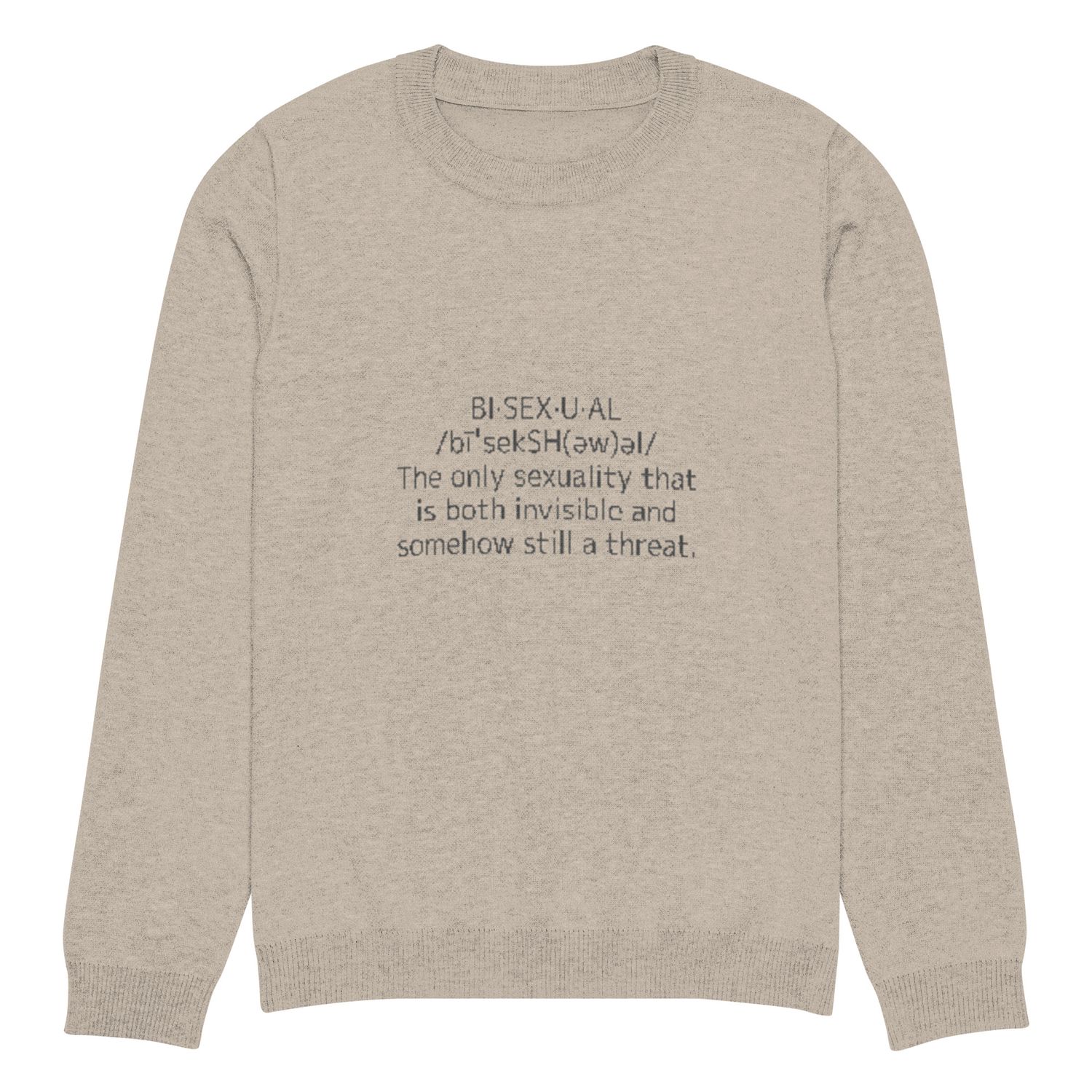 Bisexual Unisex Knitted Crew Neck Sweater