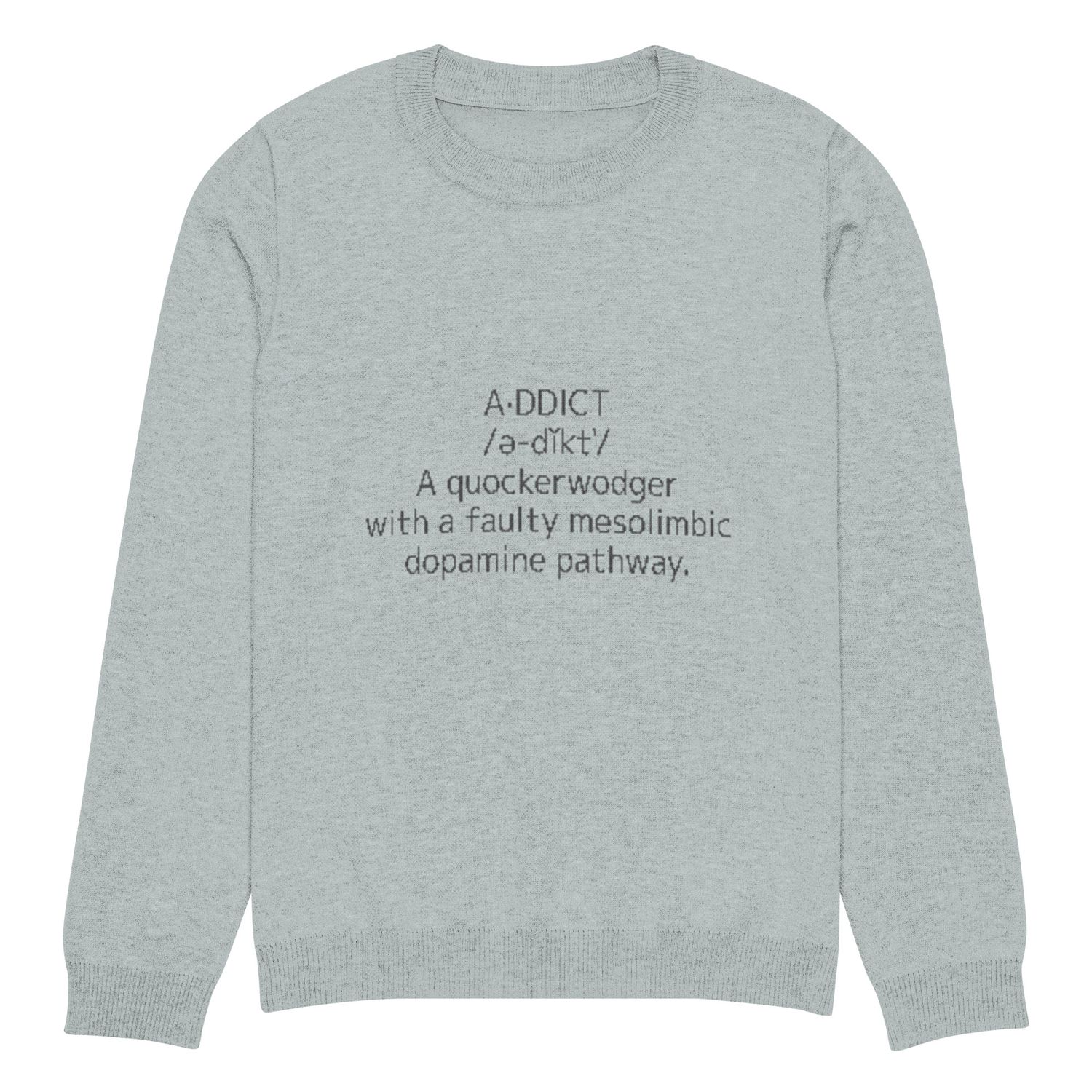 Addict Unisex Knitted Crew Neck Sweater