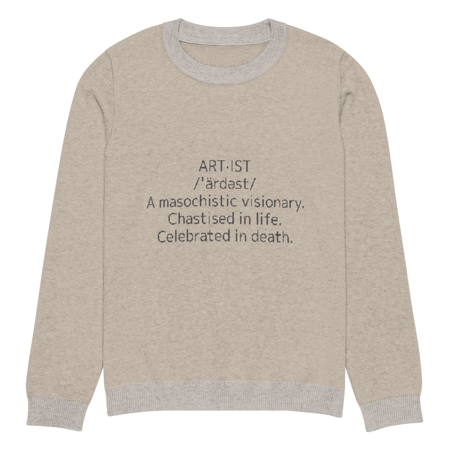 Artist Unisex Knitted Crew Neck Sweater