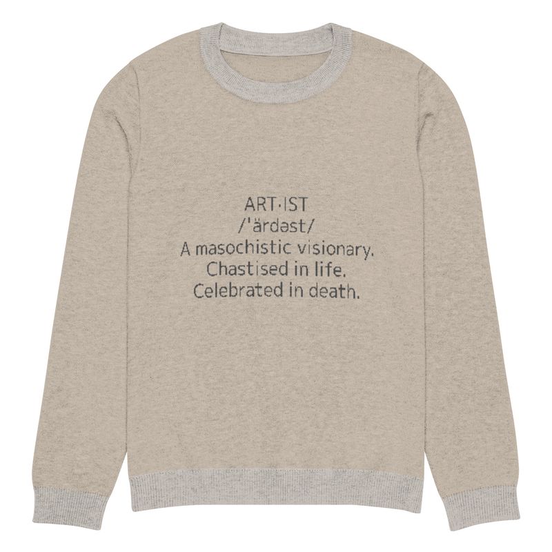 Artist Unisex Knitted Crew Neck Sweater