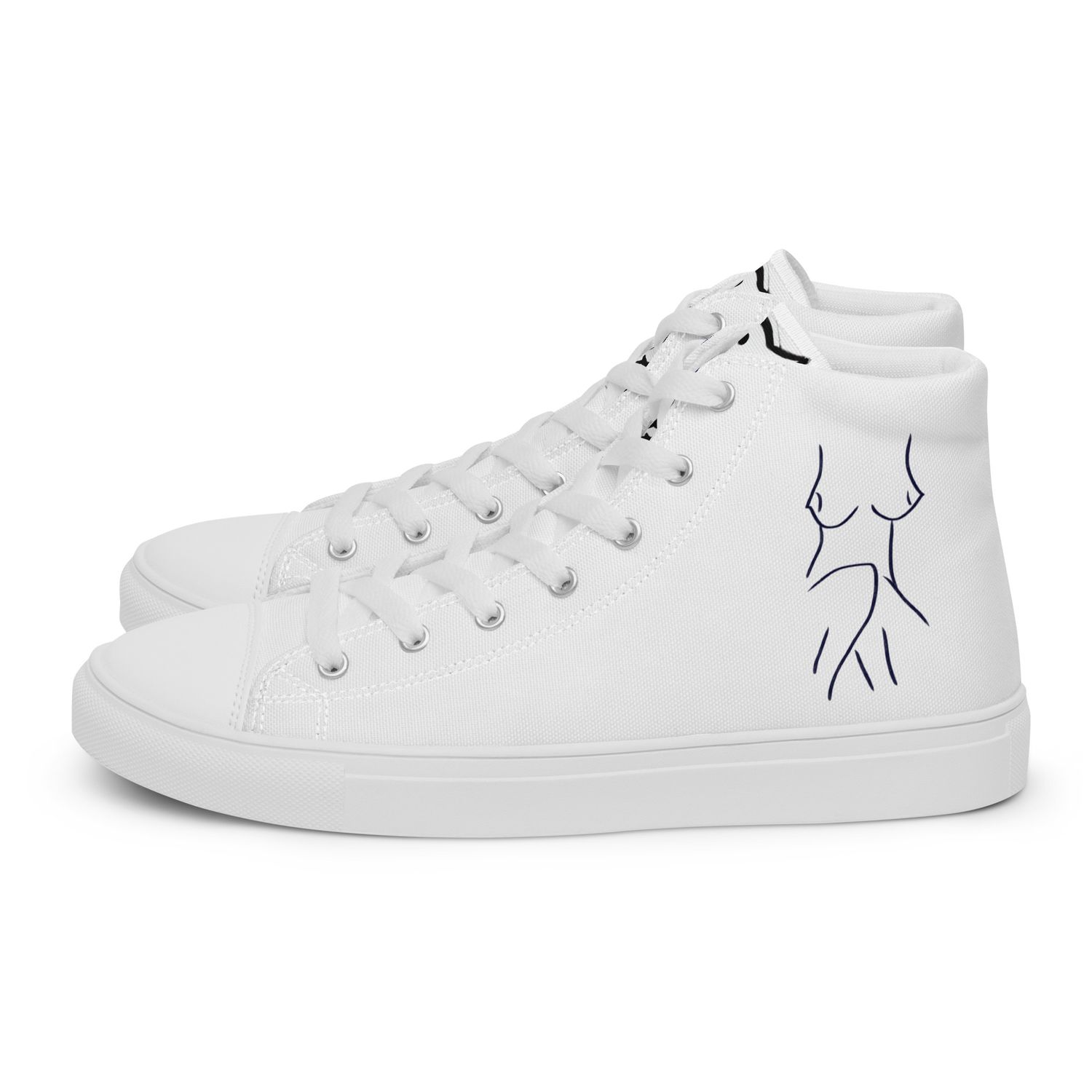 Shy Nude Women’s High Top Canvas Shoes
