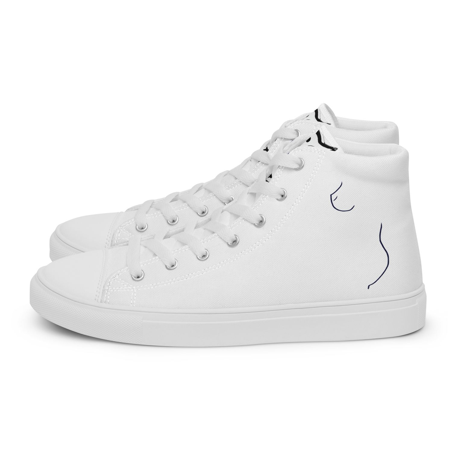 Butt And Boob Nude Men’s High Top Canvas Shoes