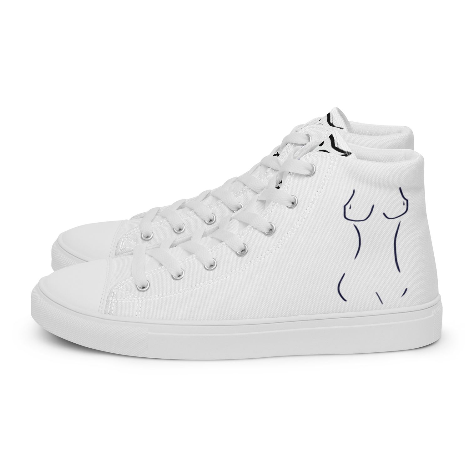 Curvy Nude Women’s High Top Canvas Shoes