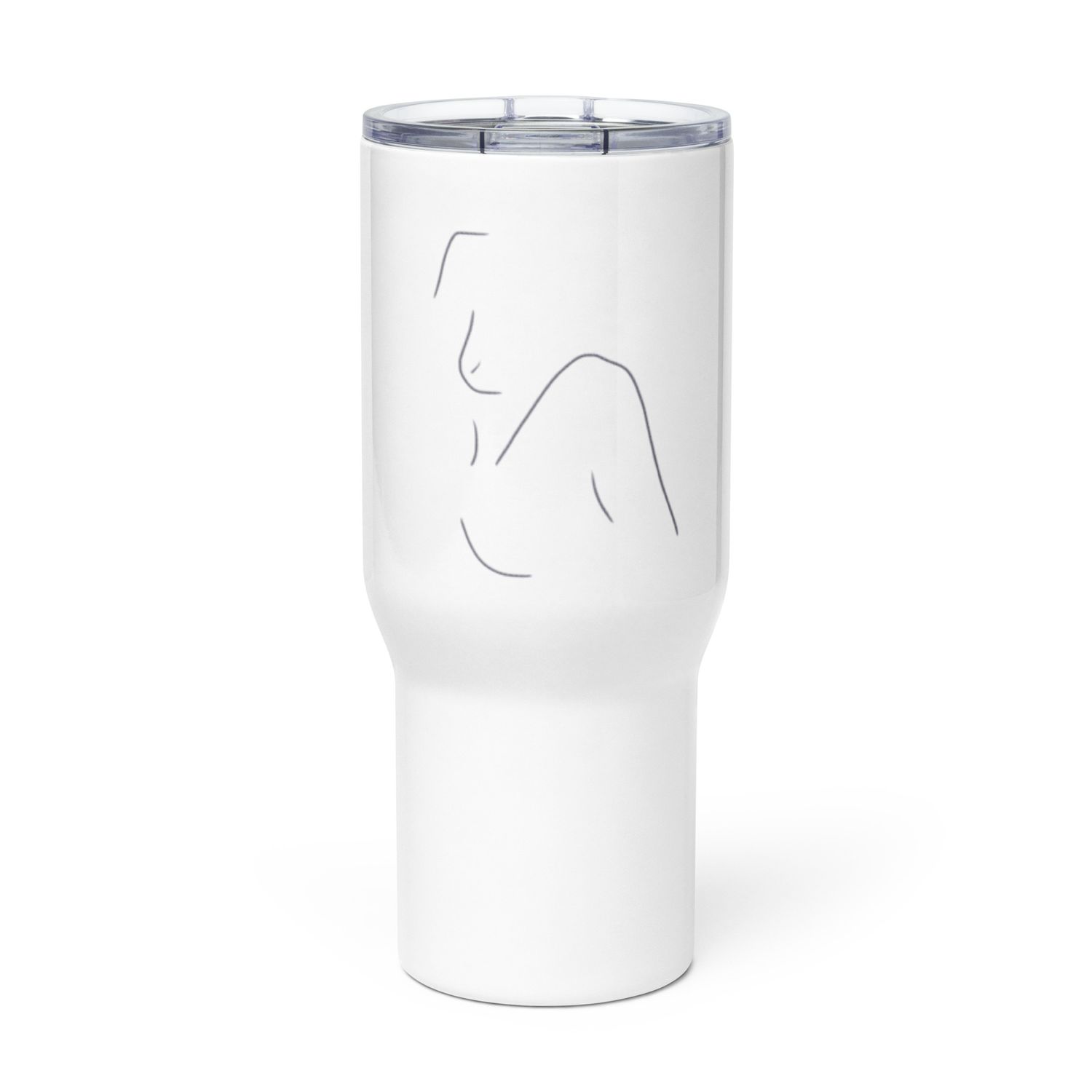 Cross Leg Nude Travel Mug With A Handle
