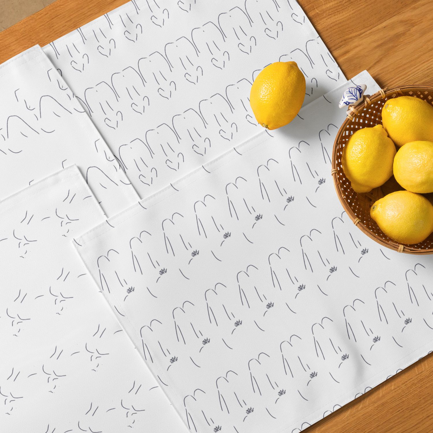 Reclining Nude Pattern Placemat Set