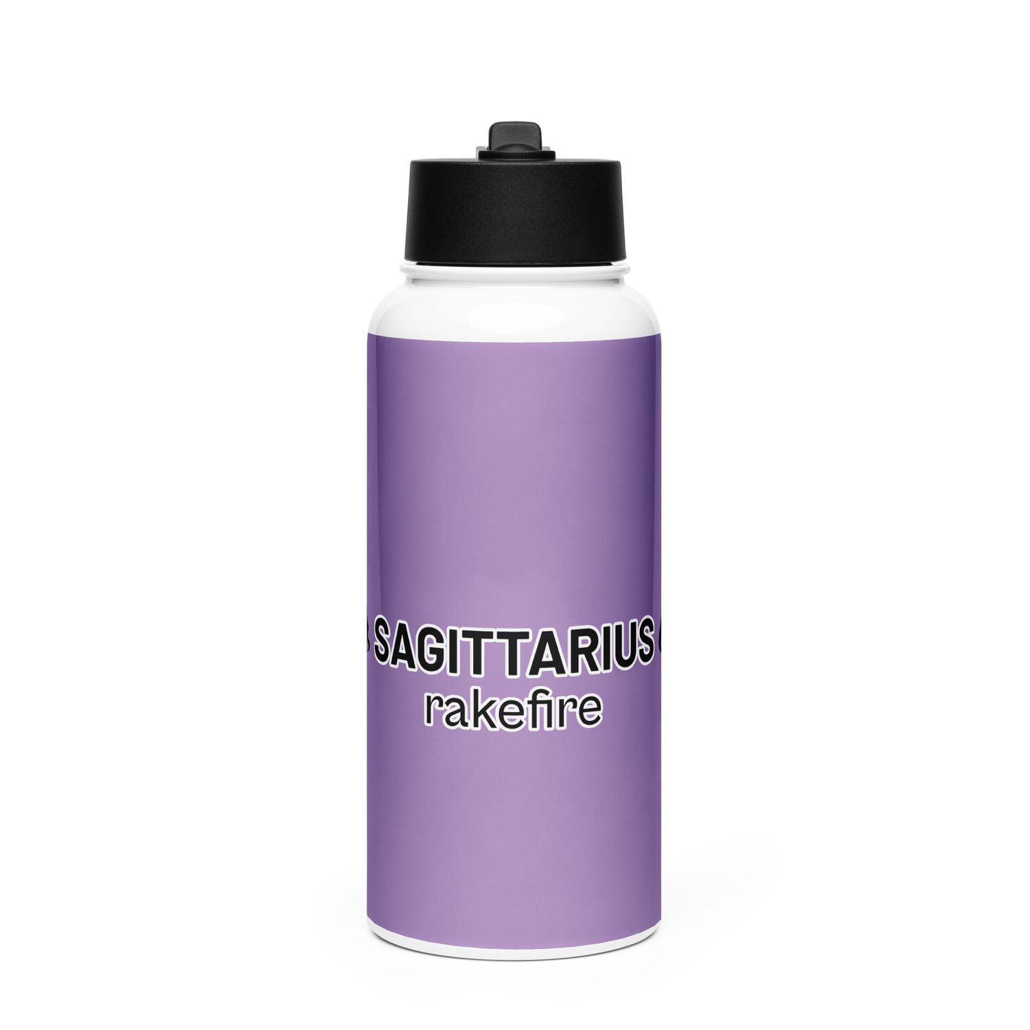 SAGITTARIUS Rakefire Stainless Steel Water Bottle With A Straw Lid