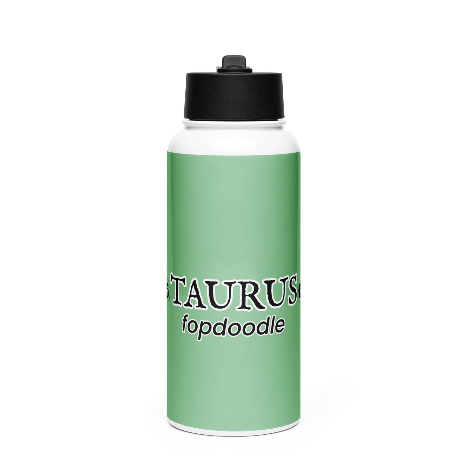 TAURUS Flopdoodle Stainless Steel Water Bottle With A Straw Lid
