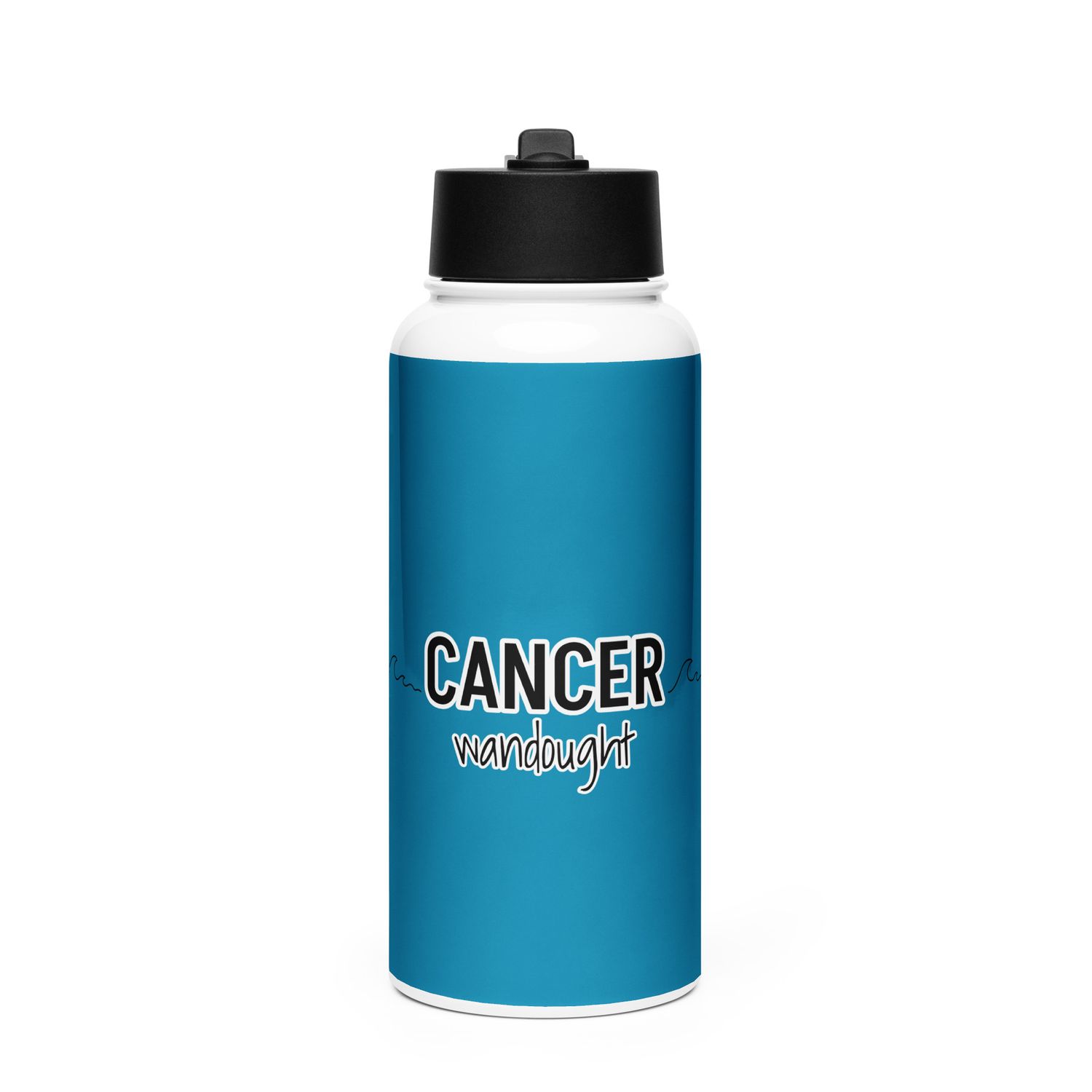CANCER Wandought Stainless Steel Water Bottle With A Straw Lid