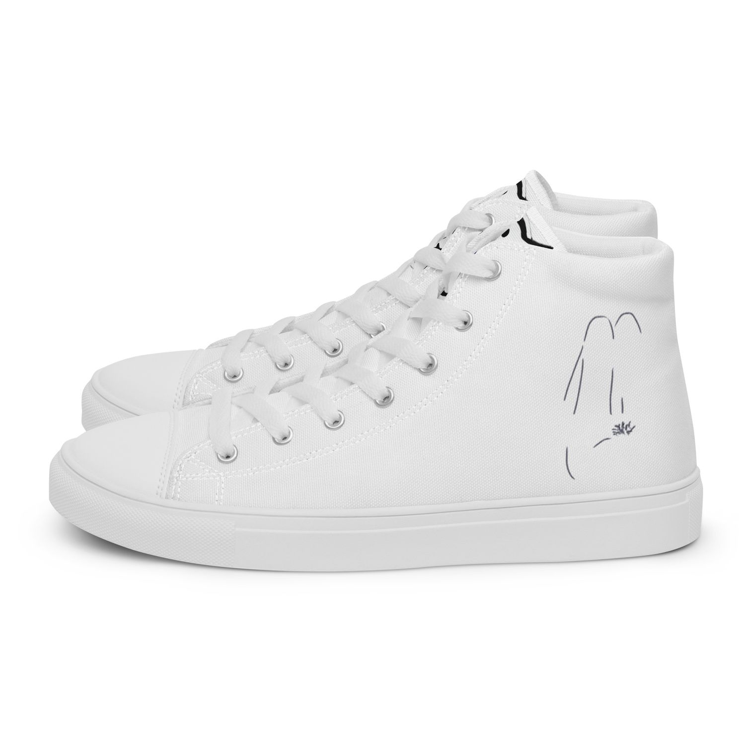 Reclining Nude Men’s High Top Canvas Shoes