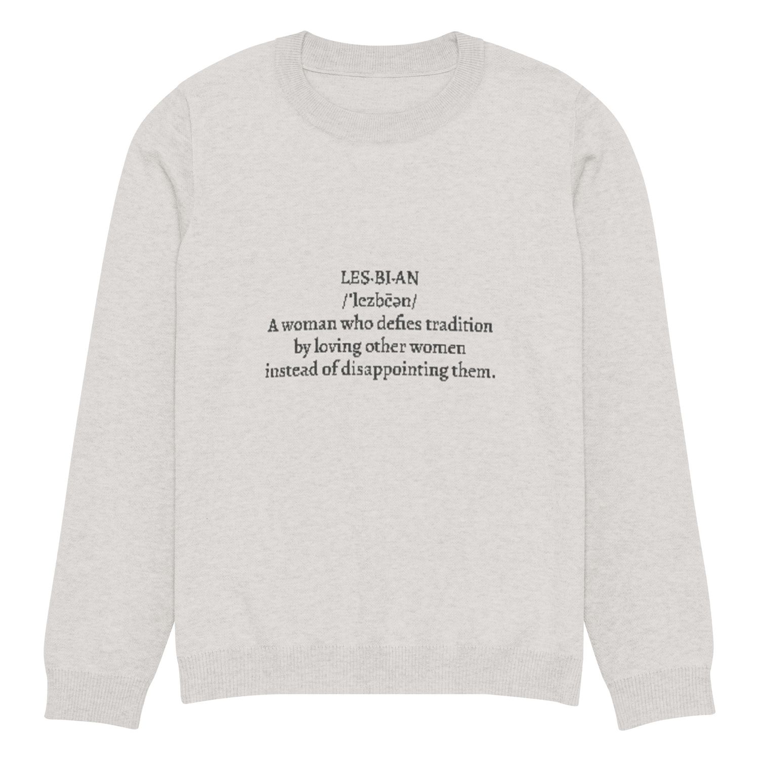 Lesbian Unisex Knitted Crew Neck Sweater