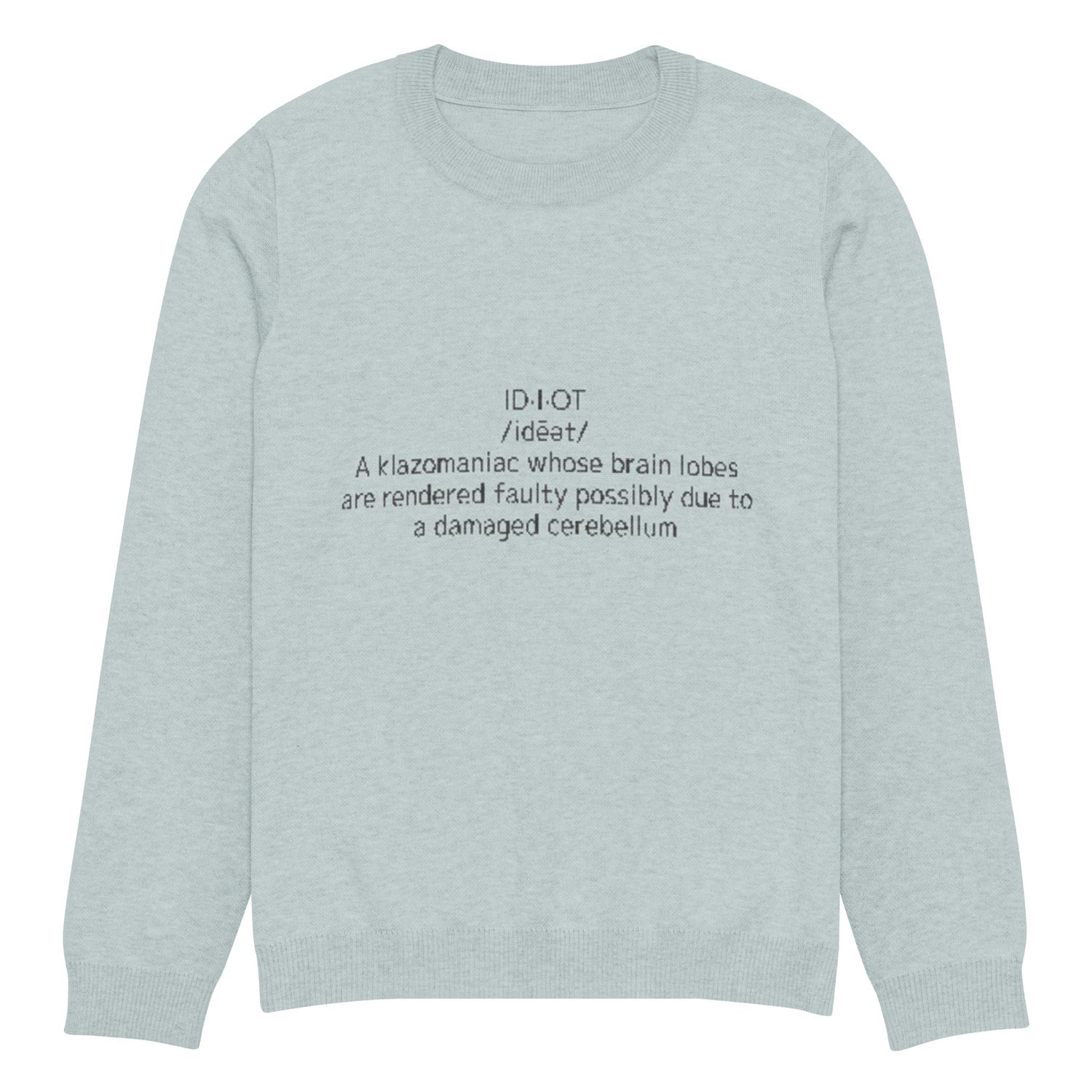 Idiot Knitted Crew Neck Sweater