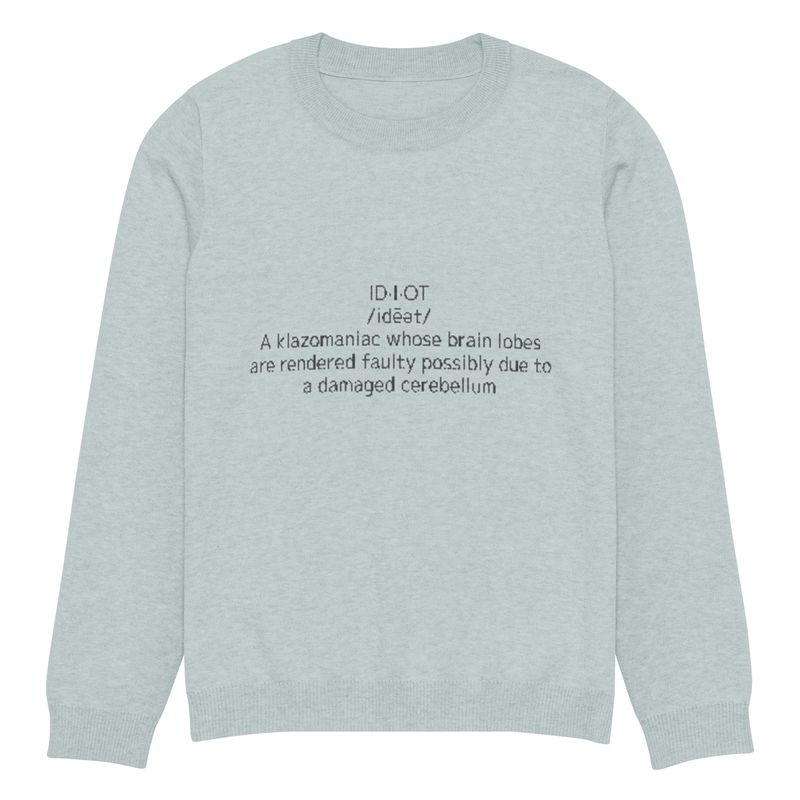 Idiot Knitted Crew Neck Sweater