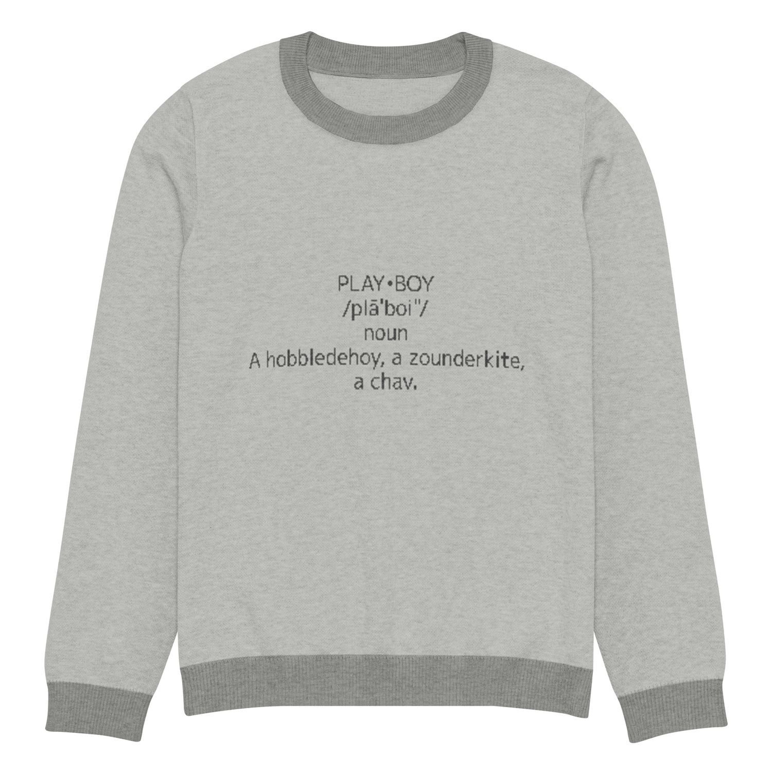 Playboy Unisex Knitted Crew Neck Sweater