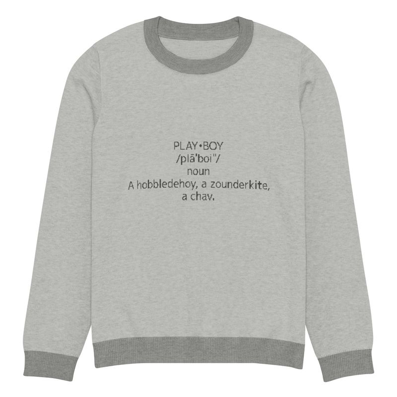 Playboy Unisex Knitted Crew Neck Sweater