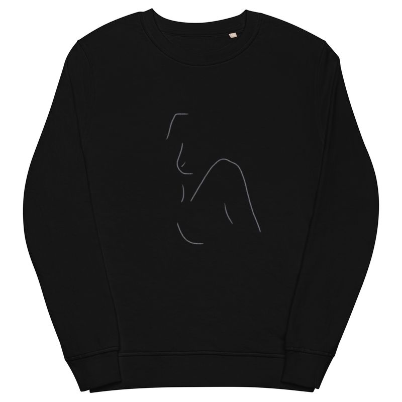 Cross Leg Nude Unisex Organic Sweatshirt