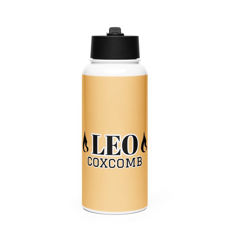 LEO Coxcomb Stainless Steel Water Bottle With A Straw Lid